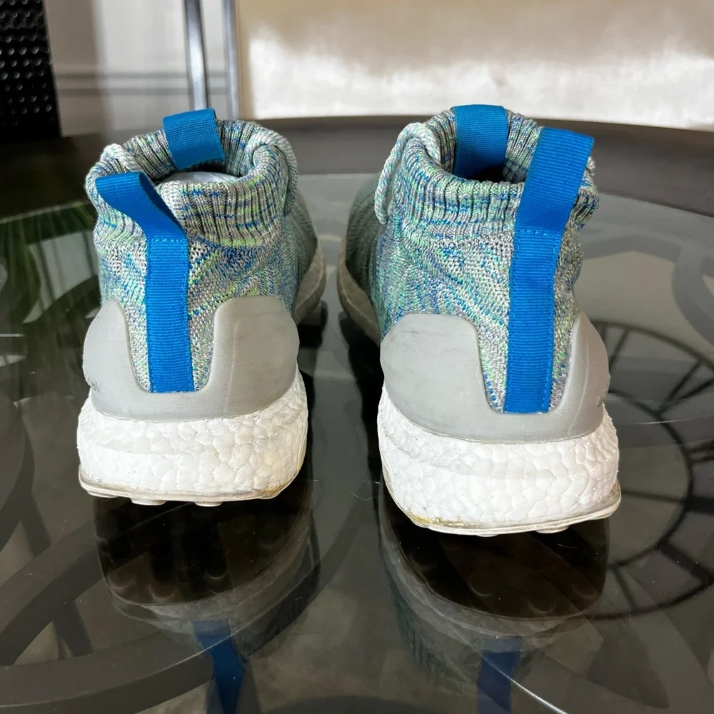 Adidas Ultra Boost Mid Grey Two Green Blue 2018 G26844 Men's Size 10.5